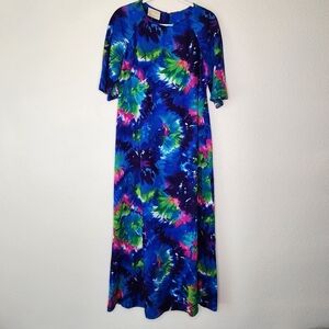 Vintage 1960s Royal Hawaiian Sleeveless Maxi Dress